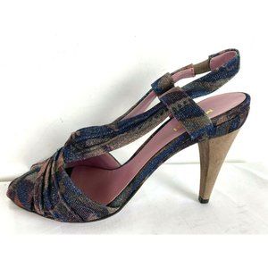 Missoni Luxurious Heels Open Toe Shiny Multicolor Sandals Shoes Heels Sz 39 (8)